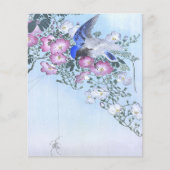 Blue Spider Bird Flower Print | Spider Lovers (Front)
