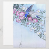 Blue Spider Bird Flower Print | Spider Lovers (Front/Back)