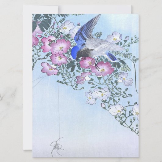 Blue Spider Bird Flower Print | Spider Lovers (Front)