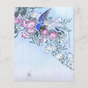 Blue Spider Bird Flower Print   Spider Lovers Flyer