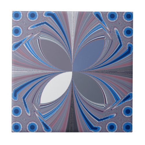 Blue spider ceramic tile