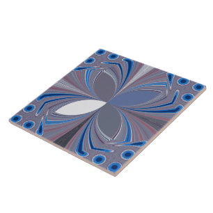 Blue spider ceramic tile