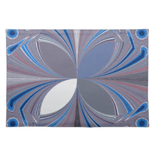 Blue spider cloth placemat