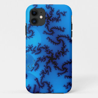 blue spider fractal iPhone 11 case