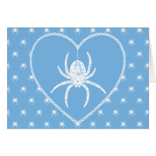 Blue Spider Heart Cards