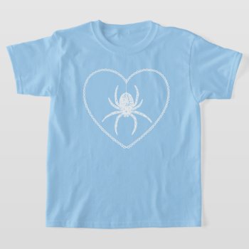 Blue Spider Heart T-shirt by opheliasart at Zazzle