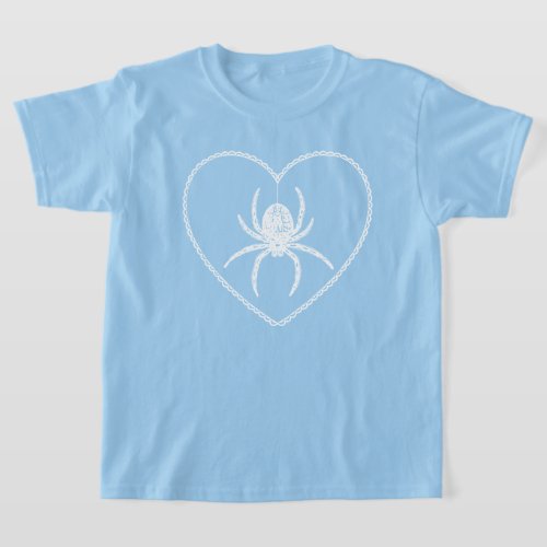 Blue Spider Heart T_Shirt