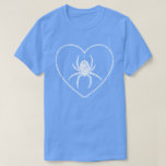 Blue Spider Heart T-shirt at Zazzle