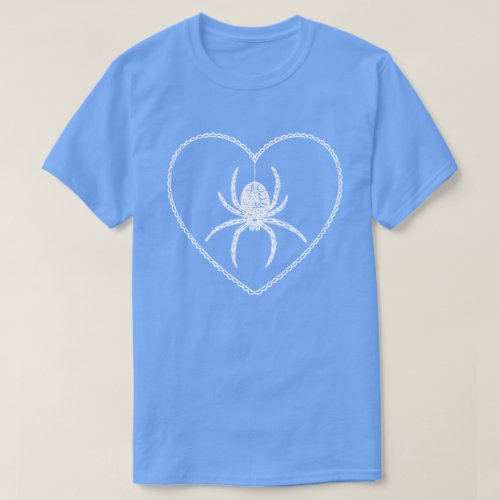 Blue Spider Heart T_Shirt