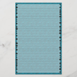 Blue Spiderweb Lined Stationery
