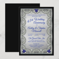 Blue Spinel Diamond 65th Wedding Anniversary Party