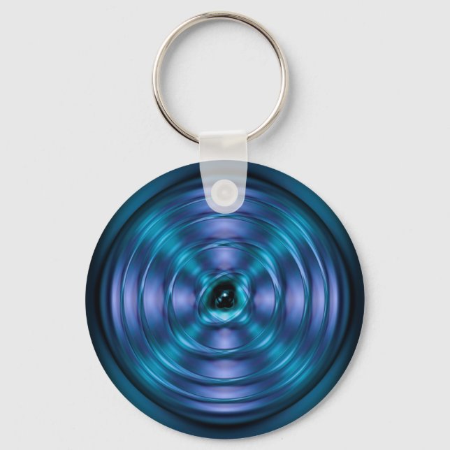 Blue spinning atom keychain (Front)