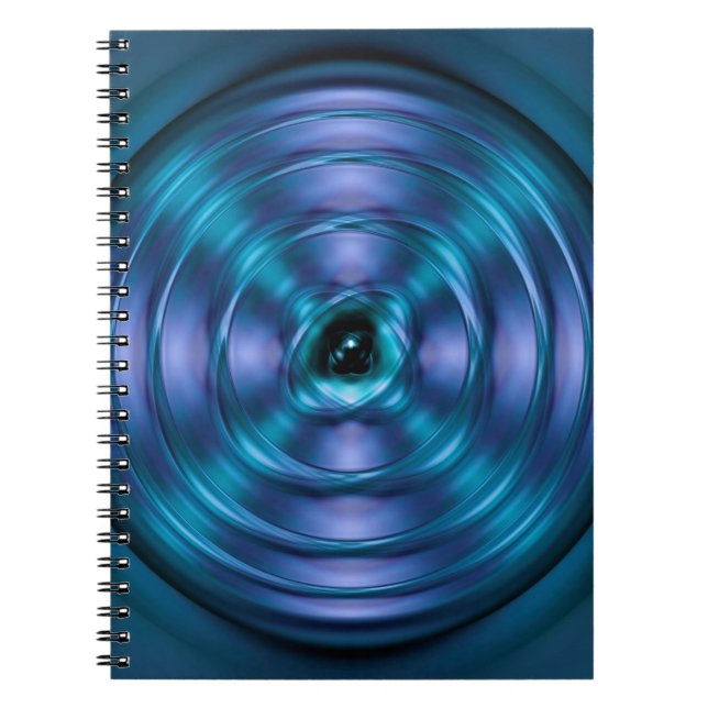 Blue spinning atom notebook (Front)