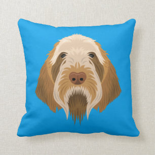 Blue Spinone Italiano Throw Pillow