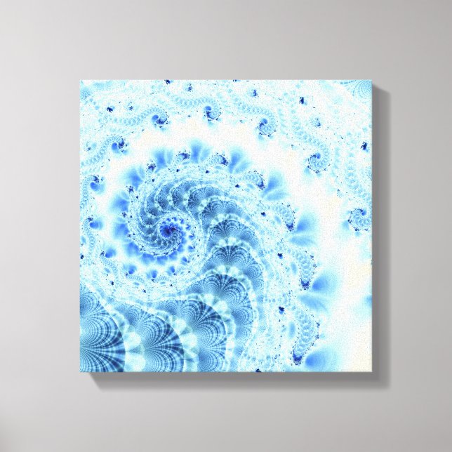 Blue Spiral Canvas Print (Front)