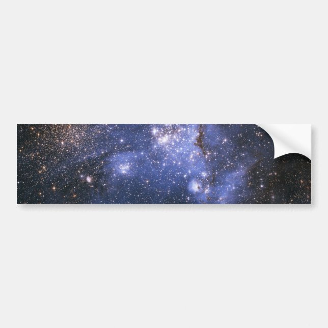 Blue Spiral Galaxies Space Bumper Sticker (Front)