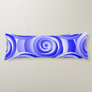 Blue Spiral Illusion by Kenneth Yoncich Body Pillow