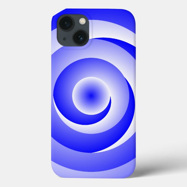 Blue Spiral Illusion by Kenneth Yoncich Case-Mate iPhone Case (Back)