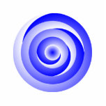 Blue Spiral Illusion by Kenneth Yoncich Cutout<br><div class="desc">Blue Spiral Illusion,  Key Chain.
Images Copyright (C) Kenneth Kenji Yoncich. 
All Rights Reserved.</div>