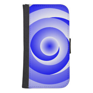 Blue Spiral Illusion by Kenneth Yoncich Galaxy S4 Wallet Case