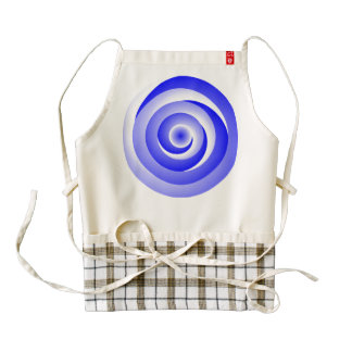 Blue Spiral Illusion Zazzle HEART Apron