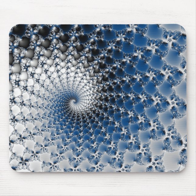 Blue Spiral Mouse Pad (Front)