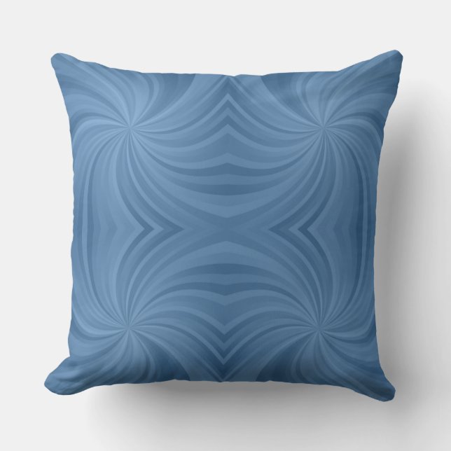 blue spiral outdoor pillow (Front)