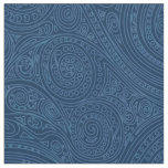Blue Spiral Pattern Fabric