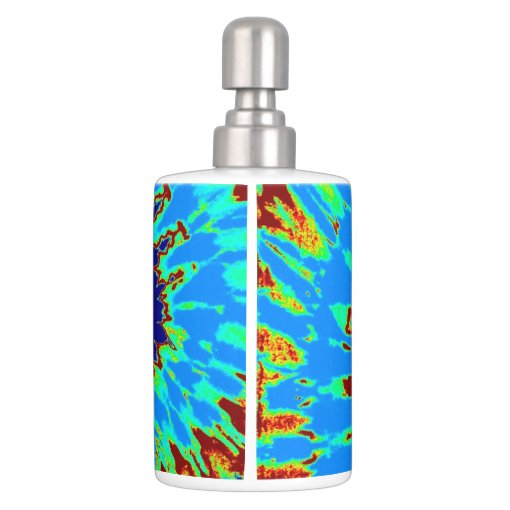 Blue Spiral Tie Dye Bathroom Sink Set Zazzle