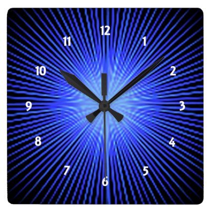 Blue Spirit Circle Square Wall Clock