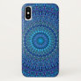 Blue Spiritual Flower Garden Mandala iPhone X Case