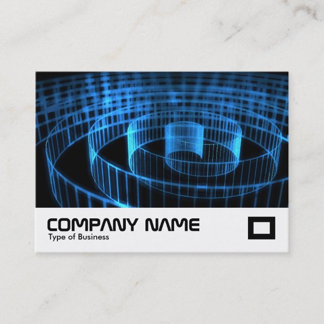 Blue Spirral Business Card (Front)