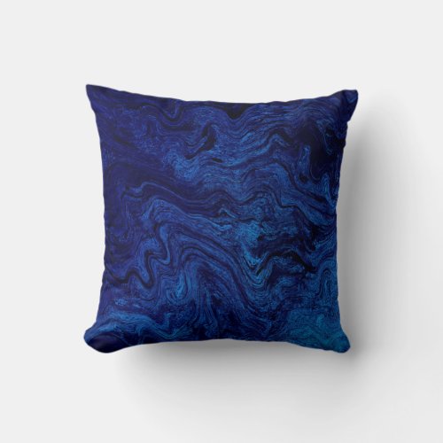Blue Splash Throw Pillow