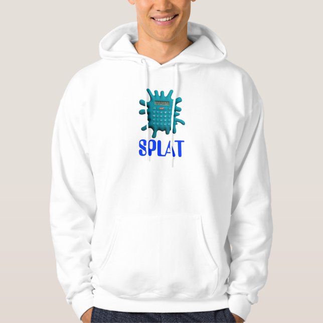 Blue Splat Calculator Hoodie (Front)