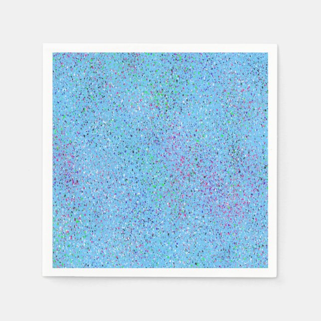 Blue Splatter Abstract  Napkins (Front)