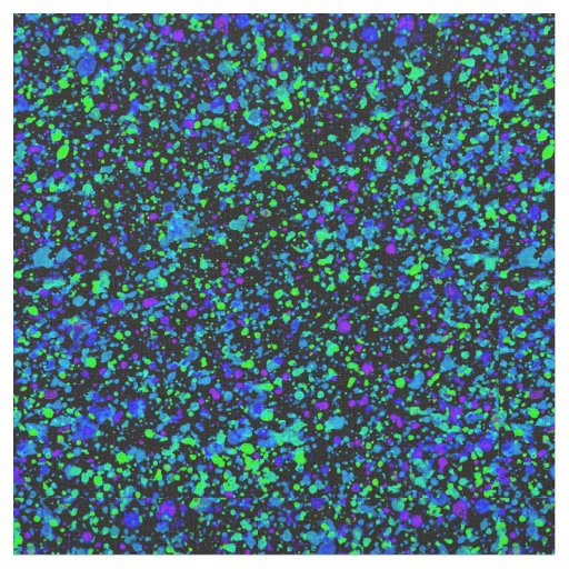 Blue Splatter - Combed Cotton Fabric