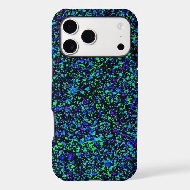 Blue Splatter - iPhone (17 Pro Max) Case (Back)