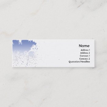 Blue Splatter - Skinny Mini Business Card by ZazzleProfileCards at Zazzle