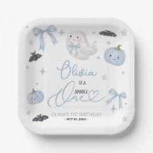 Blue Spooky One 1st Birthday Cute Ghost Halloween