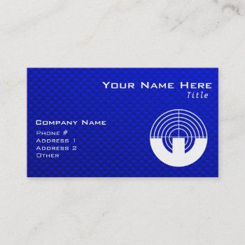Blue Sport Shooting Business Card by SportsWare at Zazzle