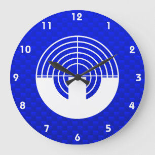 Blue Sport Shooting Large Clock