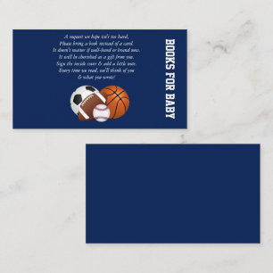 Blue Sports Baby Shower Books for Baby Enclosure C