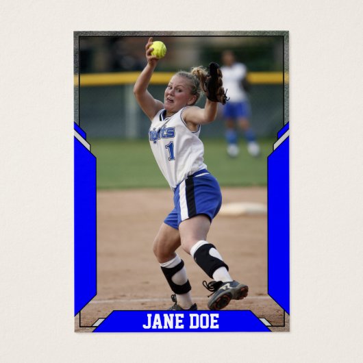 Blue Sports Trading Card Custom Pack (100) (Front)