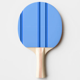 Blue Sporty Stripes Ping Pong Paddle