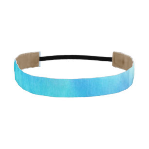 Blue spot, watercolor abstract hand painted athletic headband