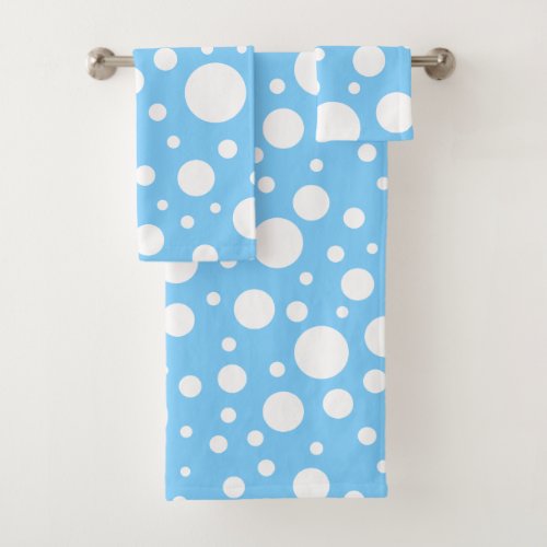 Blue Spots Bath Towel Set