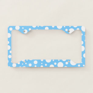 Blue Spots License Plate Frame