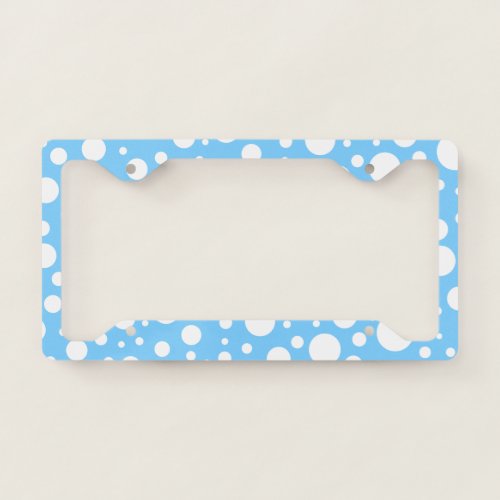 Blue Spots License Plate Frame