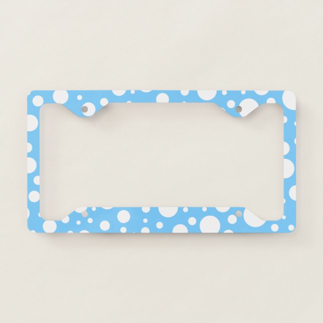 Blue Spots License Plate Frame (Front)