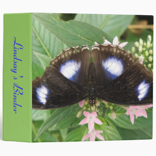 Blue Spotted Butterfly Custom Binder